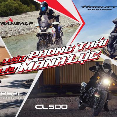 Honda Việt Nam giới thiệu các mẫu xe phân khối lớn REBEL 500, CL500, CB1000 Hornet, XL750 Transalp, CRF1100L Africa Twin phiên bản 2025