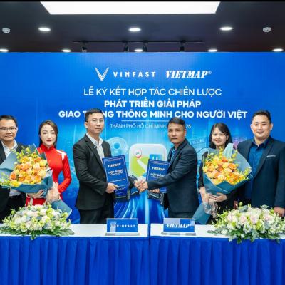 VINFAST VÀ VIETMAP KÝ KẾT HỢP TÁC CHIẾN LƯỢC, PHÁT TRIỂN GIẢI PHÁP GIAO THÔNG THÔNG MINH CHO NGƯỜI VIỆT
