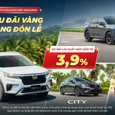 Chương trình khuyến mại của các dòng xe ô tô Honda trong tháng 4/2025