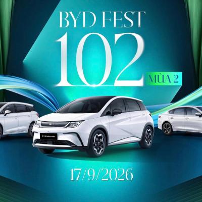 BYD VIỆT NAM KHỞI ĐỘNG “CHIẾN DỊCH 120 NGÀY THẦN TỐC” VỚI CHUỖI ƯU ĐÃI LỚN NHẤT NĂM DÀNH CHO KHÁCH HÀNG