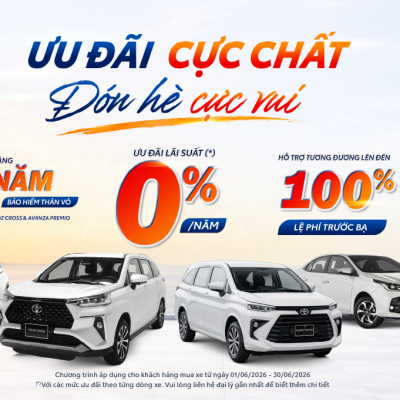 TOYOTA VIỆT NAM CÔNG BỐ DOANH SỐ BÁN HÀNG THÁNG 5 VÀ CHƯƠNG TRÌNH ƯU ĐÃI CHO KHÁCH HÀNG MUA XE TRONG THÁNG 6/2026
