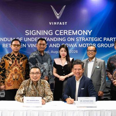 VINFAST HỢP TÁC VỚI GOWA MOTOR GROUP, LẬP LIÊN DOANH MỞ RỘNG HỆ THỐNG ĐẠI LÝ TẠI INDONESIA