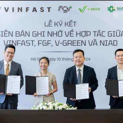 CÔNG TY NGÂN LỰC THUÊ 200 Ô TÔ ĐIỆN VINFAST VÀ HỢP TÁC MỞ RỘNG MẠNG LƯỚI TRẠM SẠC V-GREEN