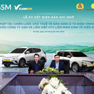 LIÊN HIỆP HỢP TÁC XÃ TÀI XẾ TAXI CÔNG NGHỆ LỚN NHẤT VIỆT NAM MUA, THUÊ 5.000 Ô TÔ ĐIỆN VINFAST TỪ GSM